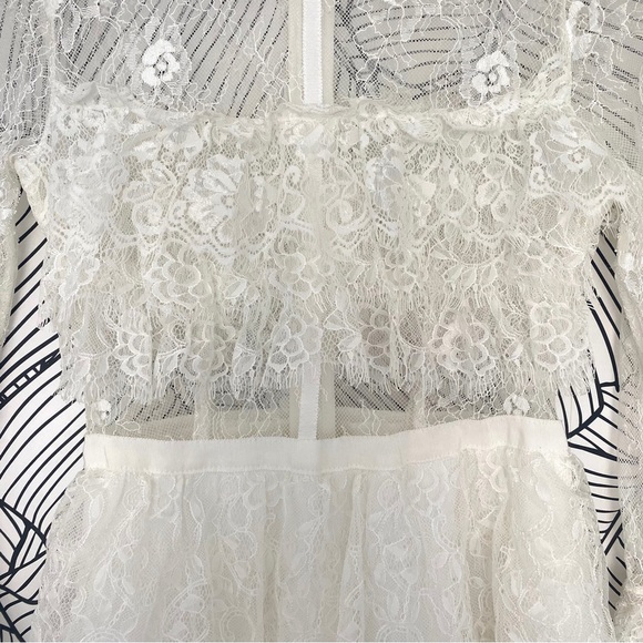 True Decadence White Lace Ruffle Mini Dress - Picture 5 of 7